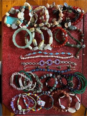 Beads and genuine Gemstones bracelet jewelry making kit